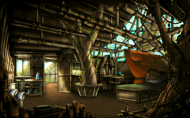 G. dans la cabane