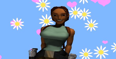 Lara avec des fleurs 1