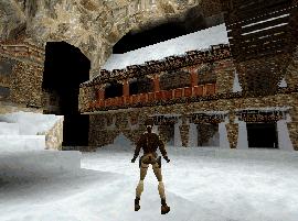 Lara dans le village